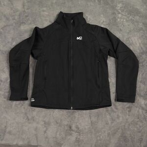 Millet Jacket Women's Large‎ Black Wind Stopper Breaker Soft Shell Climbing Camp